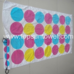 reactive printed beach towel