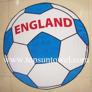 round beach towel(football)